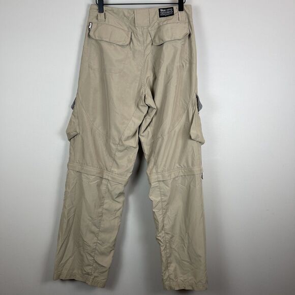 Vintage Lost Enterprises Mens Pants 29x30 Tan Cargo Convertible Skater Baggy Y2k - Picture 6 of 12